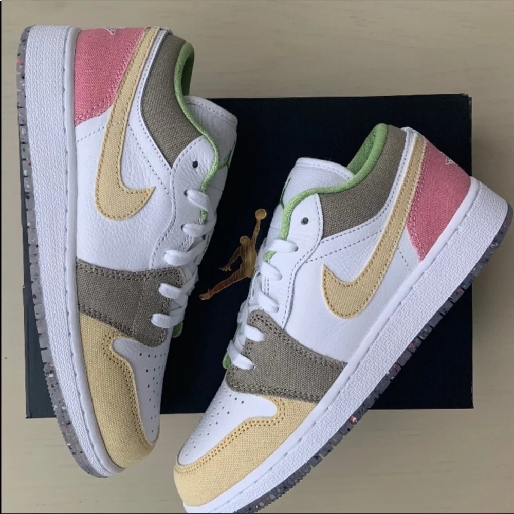 Sold !Air Jordan 1 low / GRIND VIVID green / new  6Y NWT - Picture 6 of 7